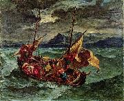 Eugene Delacroix Christus auf dem See Genezareth painting